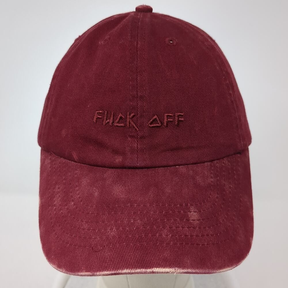 F*Ck Off Slideback Hat Red One Size Adjustable Em… - image 2